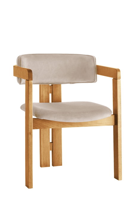 Hanah Home Silla de roble y beige CO - 034